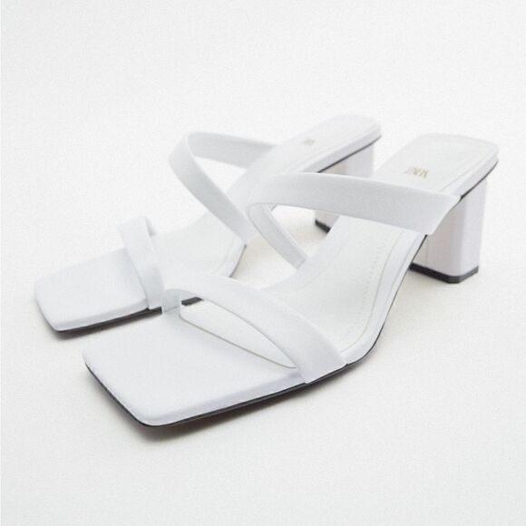 ZARA GENUINE LEATHER STRAPPY SANDALS - Picture 2 of 6